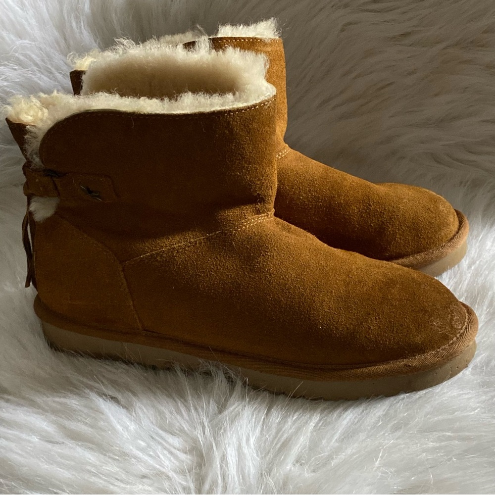 Kookaburra By Ugg Shoes Boots Women's Shearling Ankle Booties Size 8 Slip On